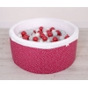 Piscine à Balles Carrée Minky avec Balles 200pcs Bordeaux