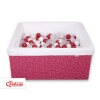 Piscine à Balles Carrée Minky avec Balles 200pcs Bordeaux