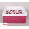 Piscine à Balles Carrée Minky avec Balles 200pcs Bordeaux