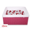 Piscine à Balles Carrée Minky avec Balles 200pcs Bordeaux