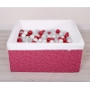 Piscine à Balles Carrée Minky avec Balles 200pcs Bordeaux