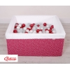 Piscine à Balles Carrée Minky avec Balles 200pcs Bordeaux