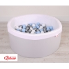 Piscine à Balles Minky avec Balles 200pcs Gris