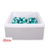 Carrée Piscine à Balles Minky avec Balles 200pcs Gris