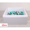Carrée Piscine à Balles Minky avec Balles 200pcs Gris