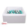 Carrée Piscine à Balles Minky avec Balles 200pcs Gris
