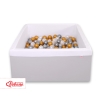 Carrée Piscine à Balles Minky avec Balles 200pcs Gris