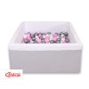 Carrée Piscine à Balles Minky avec Balles 200pcs Gris