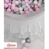 Piscine à Balles à volants Minky avec Balles 200pcs Gris