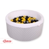 Piscine à Balles Minky avec Balles 200pcs Gris à Pois