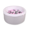 Piscine à Balles Minky avec Balles 200pcs Gris à Pois