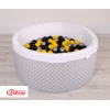 Piscine à Balles Minky avec Balles 200pcs Gris à Pois