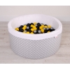 Piscine à Balles Minky avec Balles 200pcs Gris à Pois
