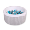 Piscine à Balles Minky avec Balles 200pcs Gris à Pois