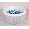 Piscine à Balles Minky avec Balles 200pcs Gris à Pois