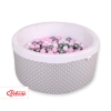 Piscine à Balles Minky avec Balles 200pcs Gris à Pois