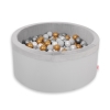 Piscine à Balles Minky avec Balles 200pcs Gris pour Garçon