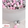Piscine à Balles Minky avec Balles 200pcs Gris pour Garçon
