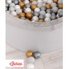 Piscine à Balles Minky avec Balles 200pcs Gris pour Garçon