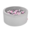 Piscine à Balles Minky avec Balles 200pcs Gris pour Garçon