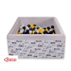 Carrée Piscine à Balles Minky avec Balles 200pcs Lapins