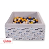 Carrée Piscine à Balles Minky avec Balles 200pcs Lapins