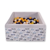 Carrée Piscine à Balles Minky avec Balles 200pcs Lapins