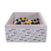 Carrée Piscine à Balles Minky avec Balles 200pcs Lapins