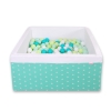 Carrée Piscine à Balles Minky avec Balles 200pcs Menthe
