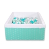 Carrée Piscine à Balles Minky avec Balles 200pcs Menthe