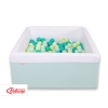 Carrée Piscine à Balles Minky avec Balles 200pcs Menthe