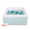Carrée Piscine à Balles Minky avec Balles 200pcs Menthe