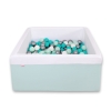 Carrée Piscine à Balles Minky avec Balles 200pcs Menthe