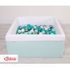 Carrée Piscine à Balles Minky avec Balles 200pcs Menthe