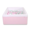Piscine à Balles Carrée Minky avec Balles 200pcs Rose