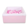 Piscine à Balles Carrée Minky avec Balles 200pcs Rose