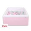 Piscine à Balles Carrée Minky avec Balles 200pcs Rose