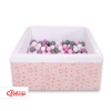 Carrée Piscine à Balles Minky avec Balles 200pcs Rose Ballerines