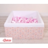 Carrée Piscine à Balles Minky avec Balles 200pcs Rose Ballerines
