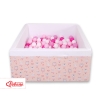 Carrée Piscine à Balles Minky avec Balles 200pcs Rose Ballerines