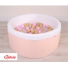 Piscine à Balles Minky avec Balles 200pcs Rose Poudré