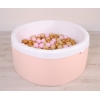 Piscine à Balles Minky avec Balles 200pcs Rose Poudré