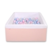 Carrée Piscine à Balles Minky avec Balles 200pcs Rose Poudré