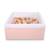Carrée Piscine à Balles Minky avec Balles 200pcs Rose Poudré
