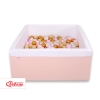 Carrée Piscine à Balles Minky avec Balles 200pcs Rose Poudré