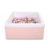 Carrée Piscine à Balles Minky avec Balles 200pcs Rose Poudré