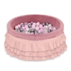 Piscine à Balles Minky à volants avec Balles 200pcs Rose Poussiéreux