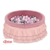 Piscine à Balles Minky à volants avec Balles 200pcs Rose Poussiéreux