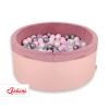 Piscine à Balles Minky avec Balles 200pcs Rose Poussiéreux