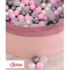 Piscine à Balles Minky avec Balles 200pcs Rose Poussiéreux